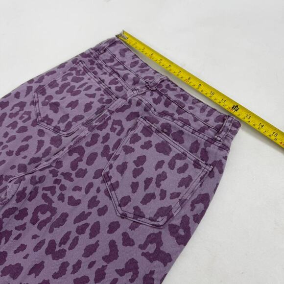 Vintage y2k rare baggy wide leg leopard print purple grunge skater jeans - Picture 5 of 5